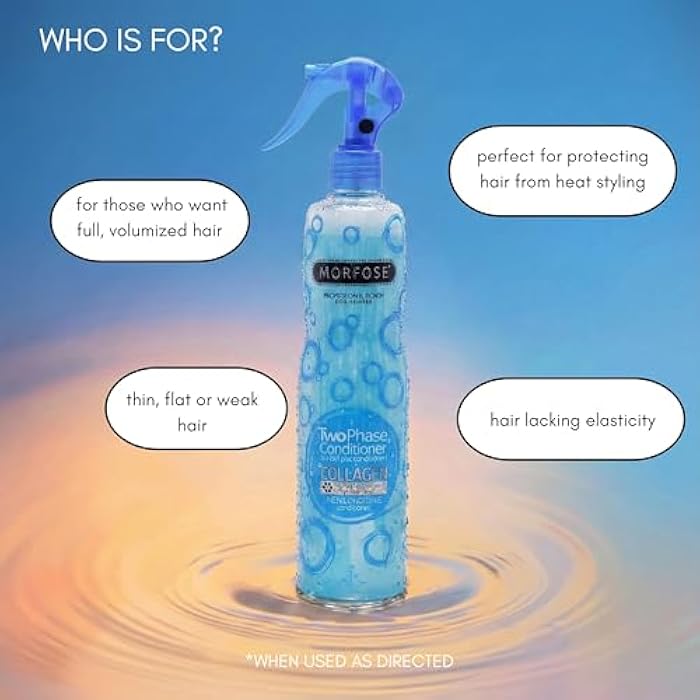 MORFOSE 2 Phase Collagen Hair Conditioner 400 ml, blue, 400 Milliliters - Image 3